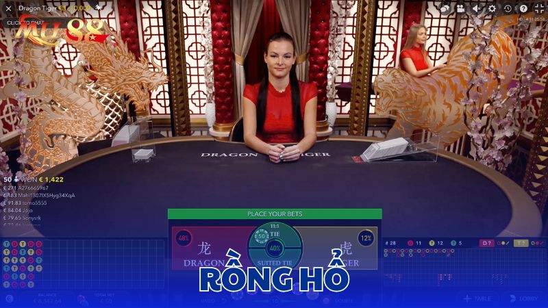 Rồng Hổ là game được chọn nhiều ở casino online